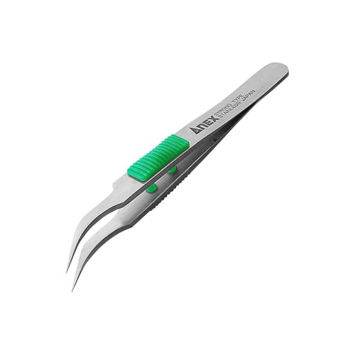 ANEX Tweezers, Stainless Steel 410 Steel, with Grip, Tapered Eagle Shape, 115mm, No. 215