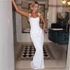 2026 Cross-border European and American Style Spring New Solid Color Sexy Fashion Sleeveless Slim-fitting Pleated Square Neck Hip-wrapped Dress
