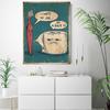 Funny Toilet Paper Toothbrush Poster and Prints Retro Abstraction Canvas Painting Wall Art Picture for Bathroom Room Home Decor