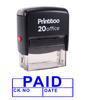 Printtoo Custom Stamp PAID Self Inking Rubber Stamp Office Stationary-Black