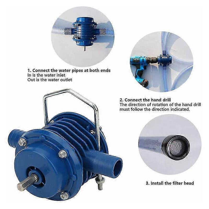 Water Pump Household Hand Drill Pump Durable Self-priming Hand Drill Water Pump