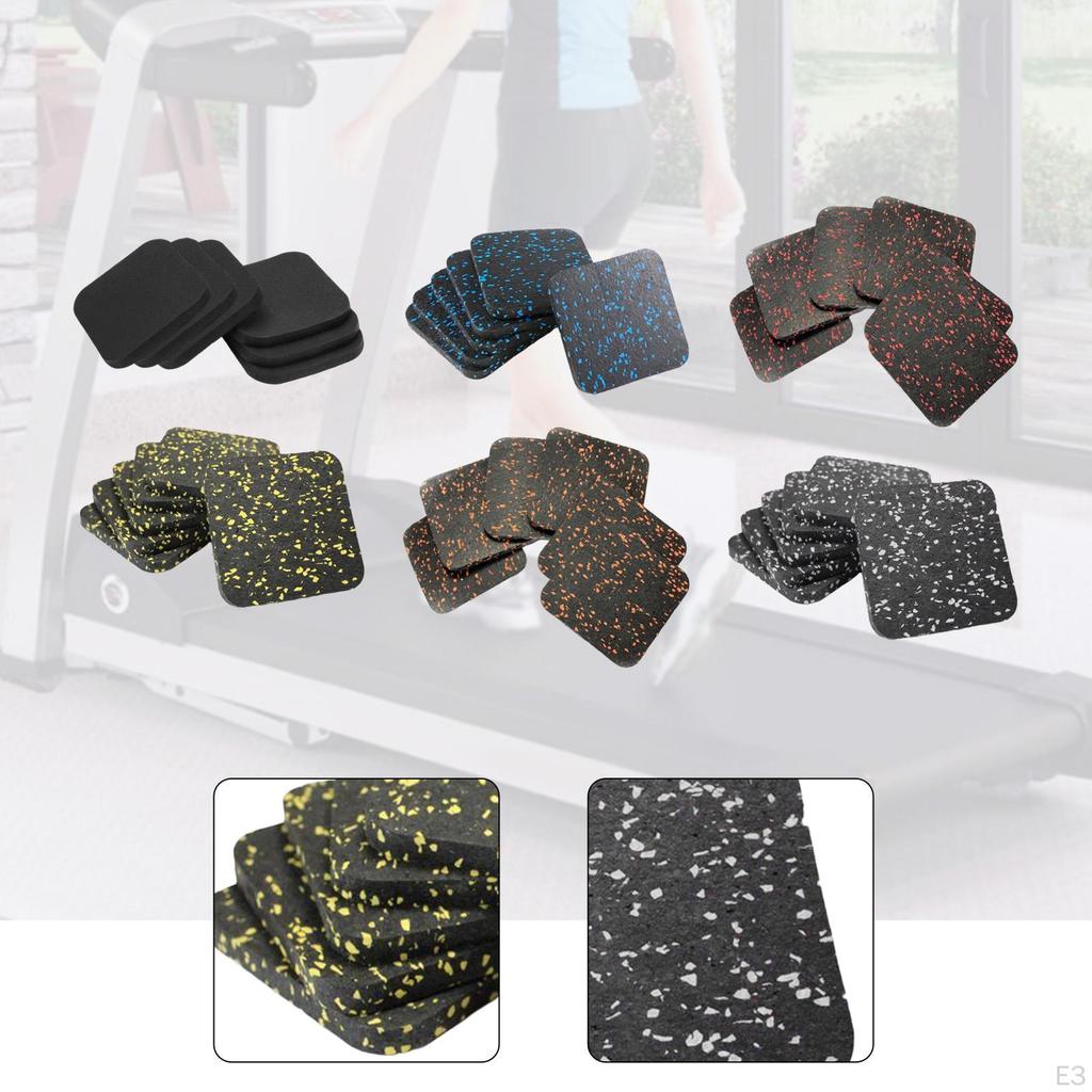 6 Anti-vibration Running Mats, Rubber Pads for Exercise Equipment, Static Pads.