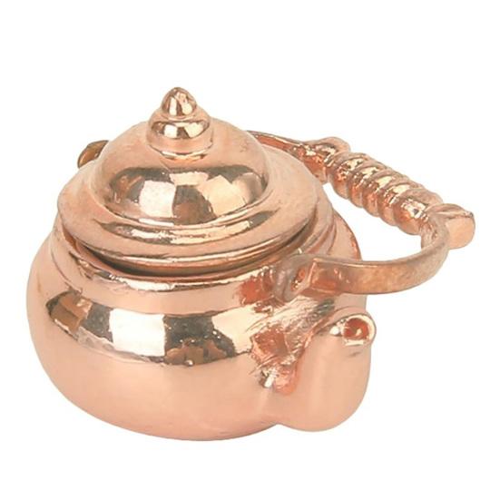Retro Miniature Kettle Open Lid Toy 1/12 Scale Dollhouse Fairy Doll Home Decor