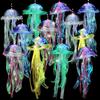 5pcs Led Jellyfish Lanterns - Colorful Hanging Decor For Birthdays, Weddings, Ocean Themes & Christmas - Battery Included