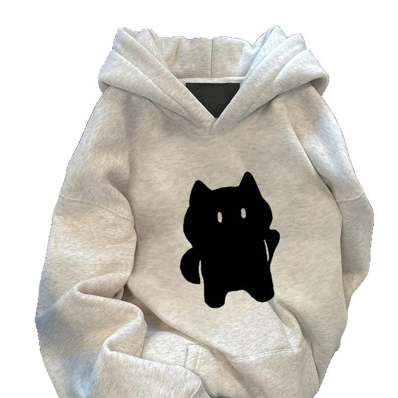 Pure Cotton Oversized Hooded Sweatshirt - Unisex Autumn/Winter Casual Style for Couples