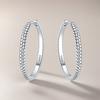 Real 925 Silver Minimally Designed Earring Jewelry Hoop Earrings For Women Jewelry Fine Birthday Party Gifts