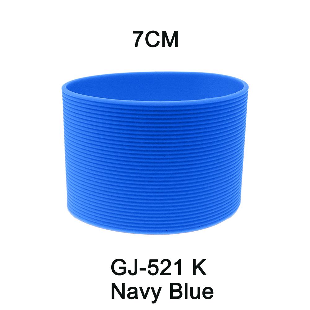 1Pc 27G 7cm 16 Colour Soft Silicone Heat Insulated Cup Sleeve Antiskid Grain Stripes Non-slip Wraps Glass Odorless Anti Slip