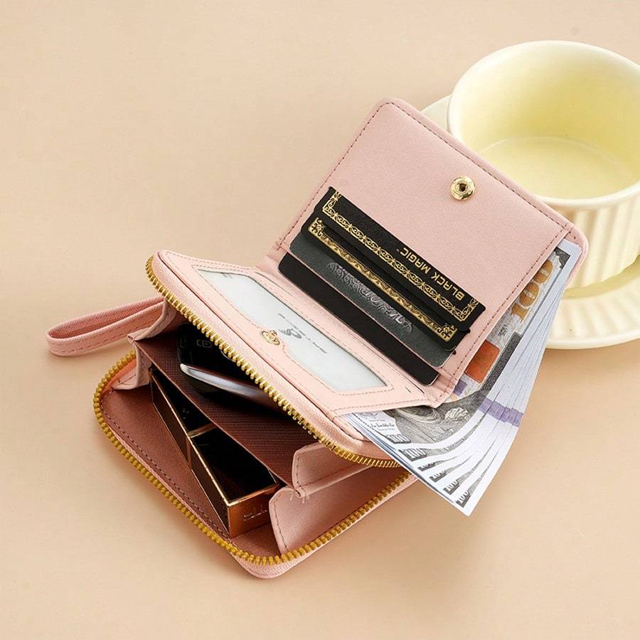 Large Capacity Women's Wallet Women's Zipper Coin Purse Minimalist Wallet For Women Mini Purse Leather