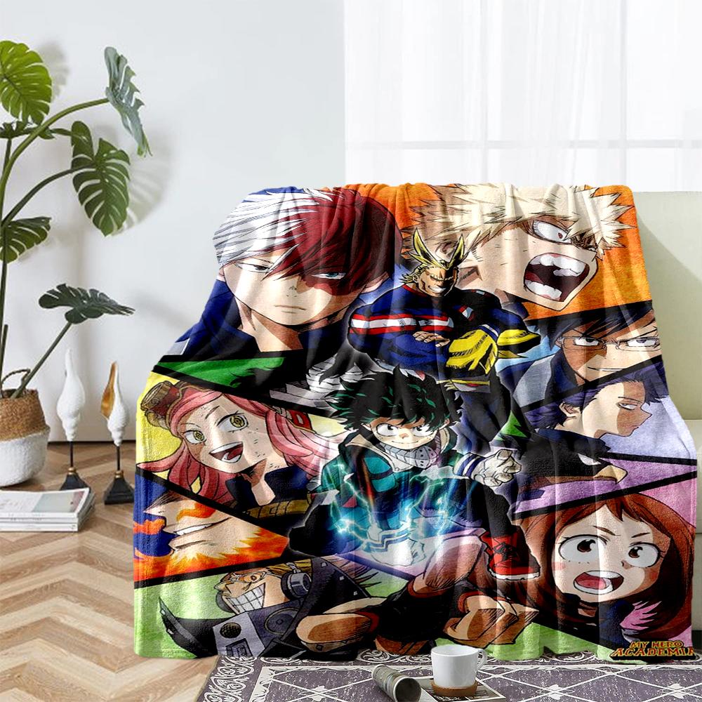 My Hero Academia Theme Printed Blanket - Perfect for Couch, Bed, Travel & Outdoor Use | Machine Washable, Cozy & Durable.
