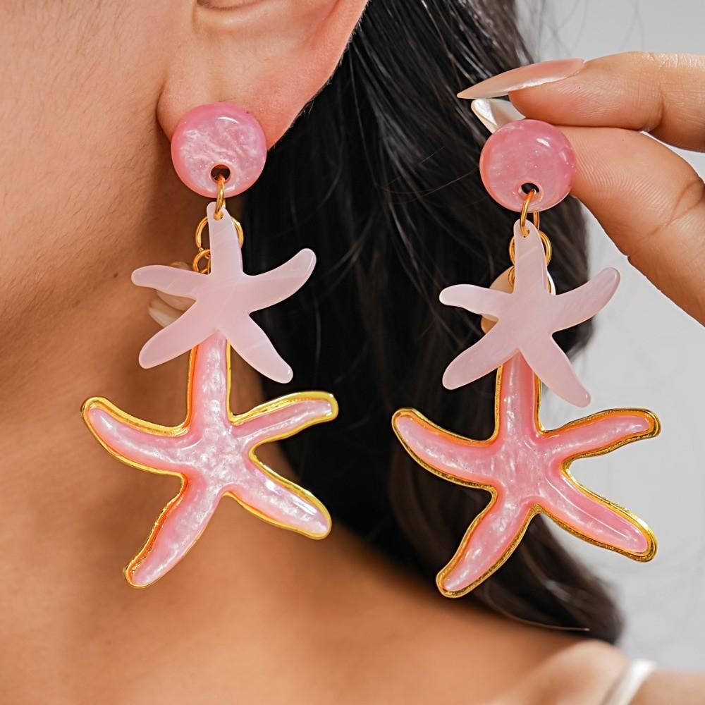 Candy Color Bohemian Dangle Earrings Temperament Ear Pendant  Summer Beach