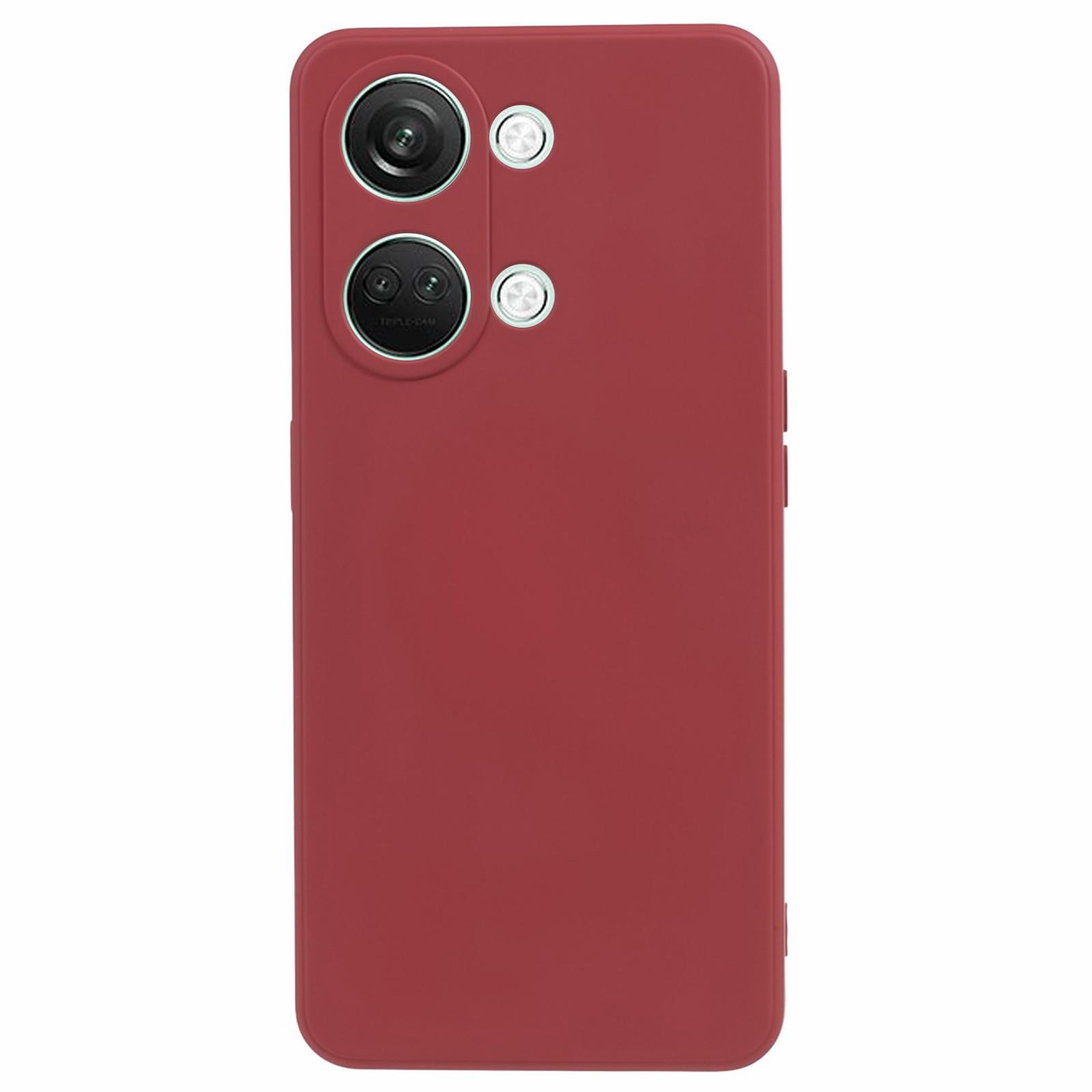 

Soft TPU Shockproof Case for OnePlus Nord 3 5G/Ace 2V,Anti-Scratch Fiber Lining Rubberized Phone Cover Hawthorn Red