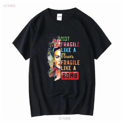 Not Fragile Like A Flower Bomb T Shirt Best Funny ART Vintage Washed Soft Slightly Breathable Top For Everyday Wear Casual