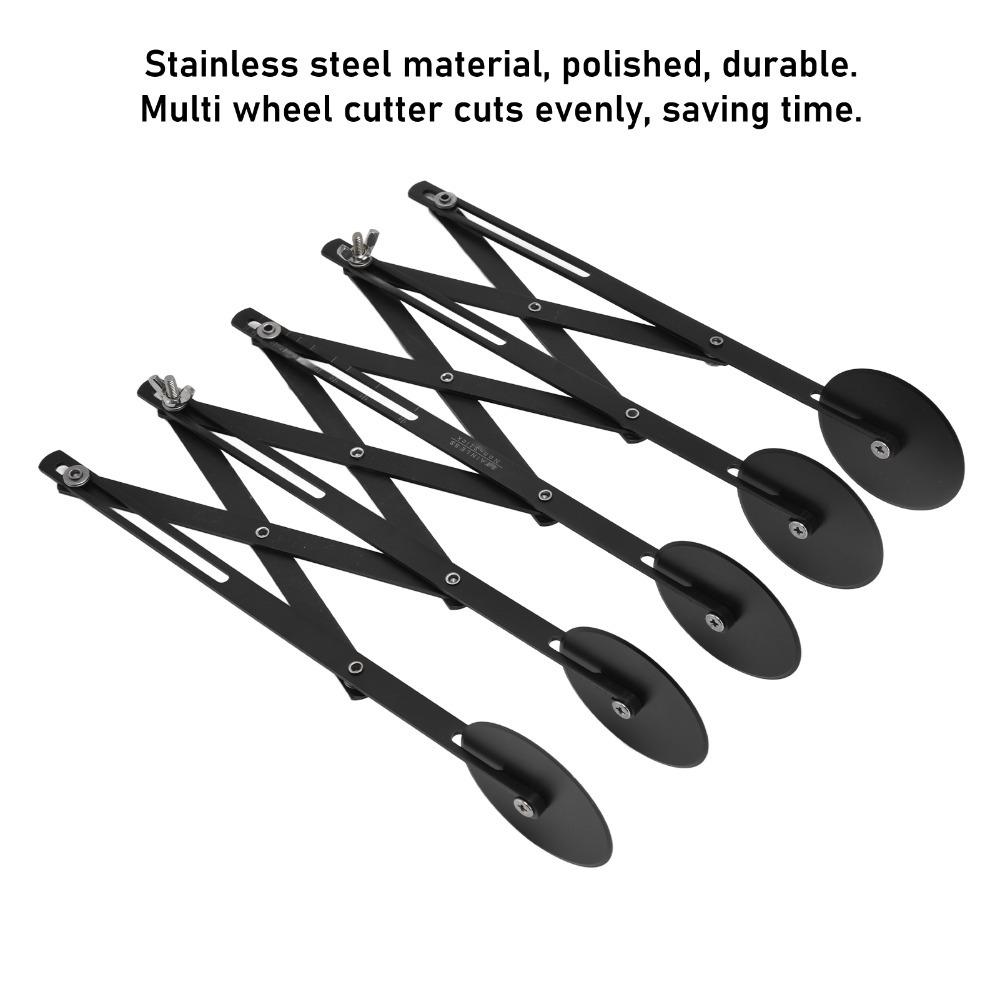 Adjustable Width Pastry Cutter Stainless Steel Pastry Roller Cutter  Pastry Cutting 5 Wheel