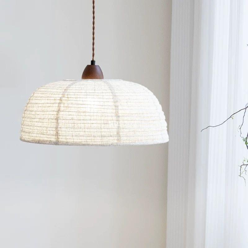 Přívěsné světlo z masivního dřeva ve stylu Wabi-sabi - Retro světlo šetrné k očím pro jídelny a bary