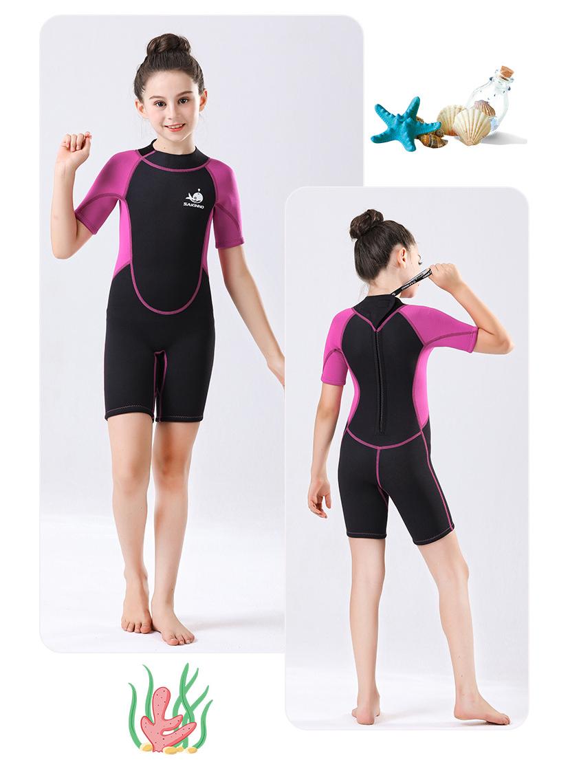 

Детский теплый гидрокостюм 2,5 мм: Солнцезащитный цельный костюм для дайвинга, плавания, парусного спорта, сноркелинга. Подходит для мужчин и женщин. XXL маджента