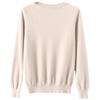 Women's Casual Lace Round Neck Base Layer Knitted Long Sleeve Solid Color Sweater