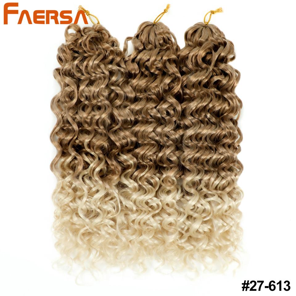 GOGO Curl Ocean Wave Braiding Hair Extensions Crochet Braids Synthetic Afro Curl Hawaii Curly Ombre Black Pink Water Wave Braid For Women