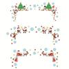 3pcs Wall Sticker Christmas Snowflake Santa Claus Christmas Tree Wave Dot Wall Sticker Door Head Decoration Self Adhesive Wall Sticker