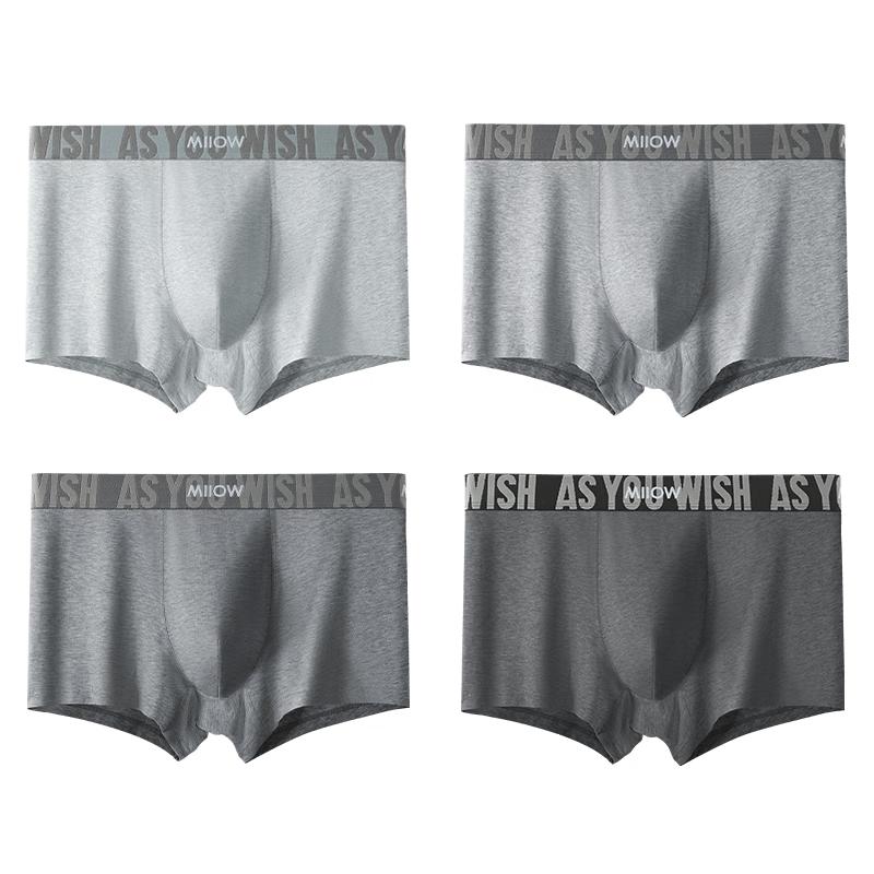 

Мужские боксеры-брифы MaoRen 7A из антибактериального хлопка, 4 шт. 3XL