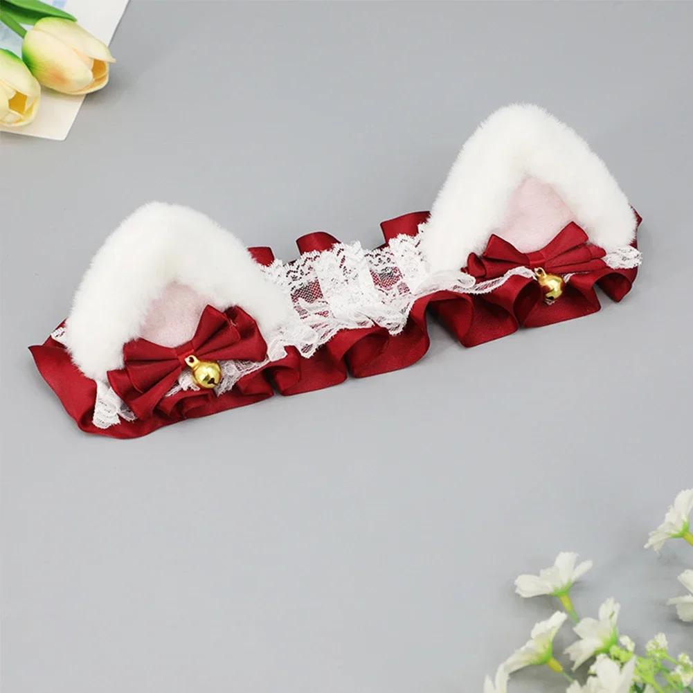 1Pc Creative Maid Cute Plush Ears Decorate Motorcycle Helmet Motocross Helmet Decor Sticker Accessories Cosplayer Styling