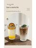Durable High-Temperature Resistant Glass Cup for Coffee, Beverages, Milkshakes, and Breakfast, Explosion-Proof and Anti-Spill Design.