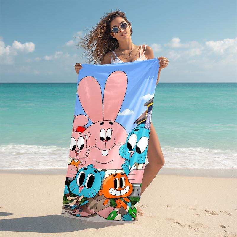 1Pc Bunny Friends Adventure Beach Towel Microfiber Beach Towel Thin Absorbent For Beach Swimming Yoga Bath Sports 0917291