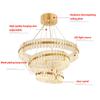 Modern LED Chandeliers for Living Room Ring Crystal Light Chandelier Dining Room Cristal Hanging Lamp Lustre Luminaires Fixtures