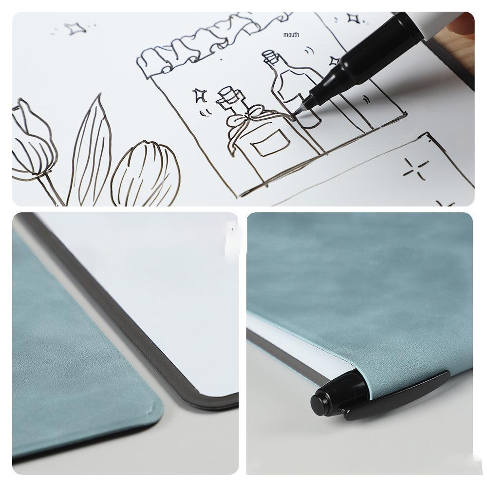 A5 Erasable Leather Whiteboard Notebook for Office Efficiency
