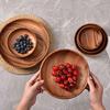 Ins Runde Holz Platte Lebensmittel Tablett für Küche Restaurant Party Café Dessert Salat Obst Platten Dekorative Tablett Serviertablett