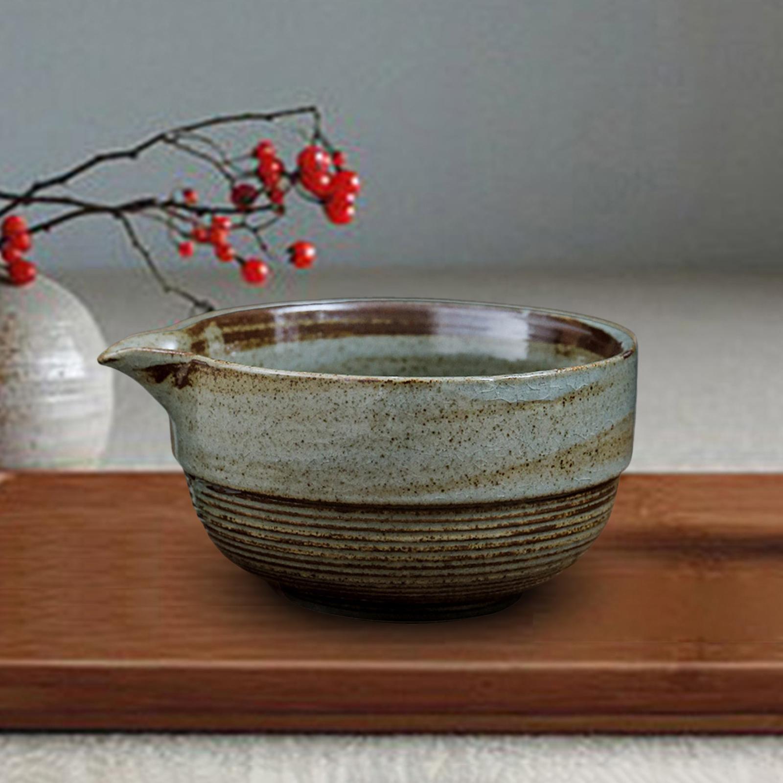 

Porcelain Matcha Mixing Bowl 480ml Japanese Traditional Matcha Bowl for Japanese Matcha Preparation Beginner Beverage Family