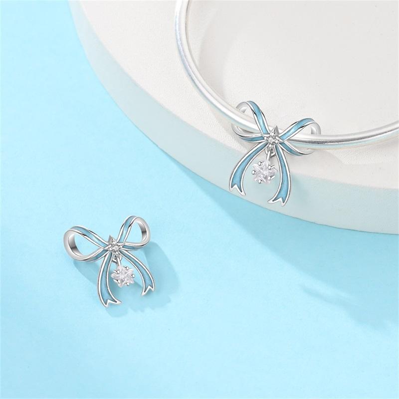 Fit Original Copper Charms Beads Bows Perfume Bottle Ballet Shoes Blue Charms For Women Diy Birthday Jewelry Gifts