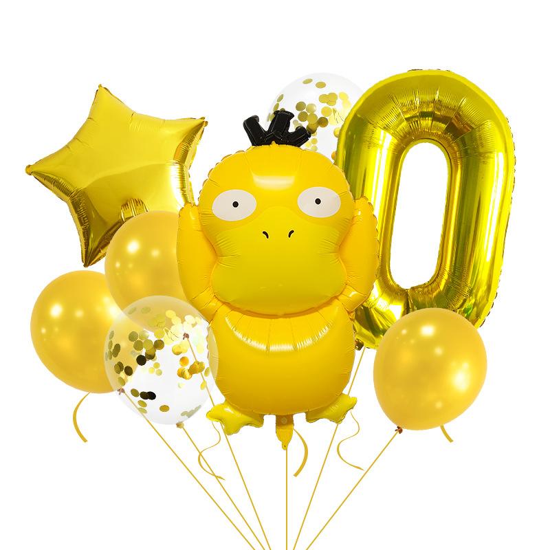 

Pokémon Duck Digital Balloon Set Baby Party Decoration 32 Inch Digital Cute Scene Arrangement Reachable Duck Set Number 0