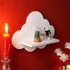 Modern Style Wooden Wall Storage Rack Durable Stable Cloud Shape Shelf Minimalist Wall Mounted Shelves Storage