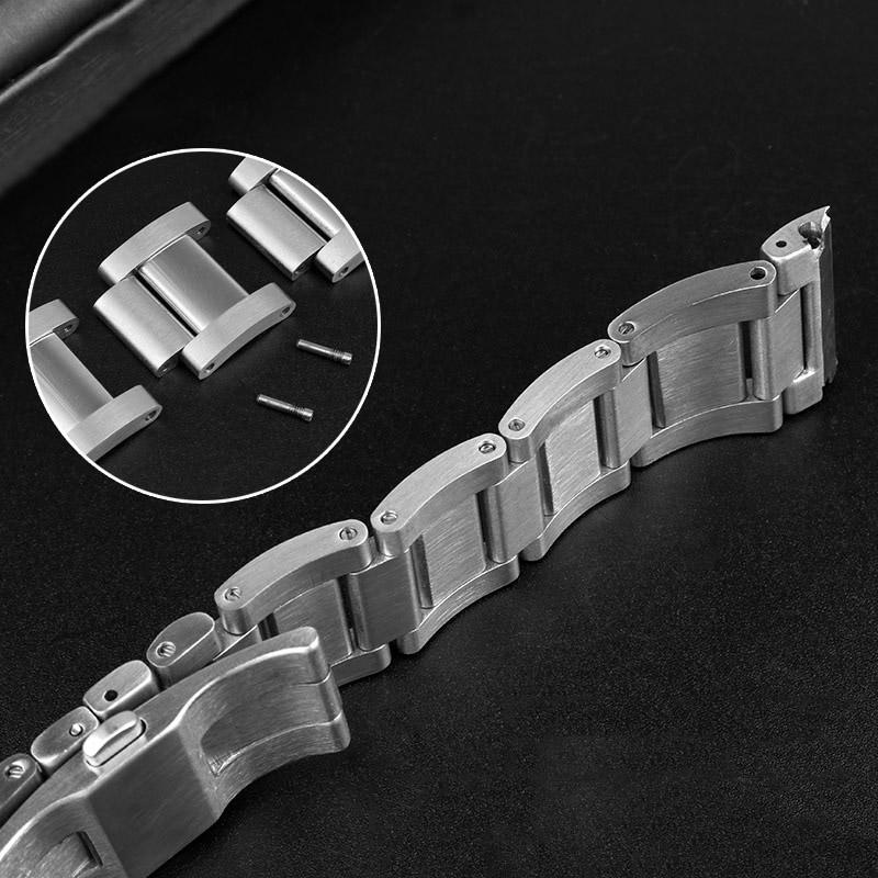 ONE23mm Stainless Steel Watchbands for Cartier Calibre W7100015 W7100041 W7100037 Metal Watch Bracelets Men Fashion Women StrapMN