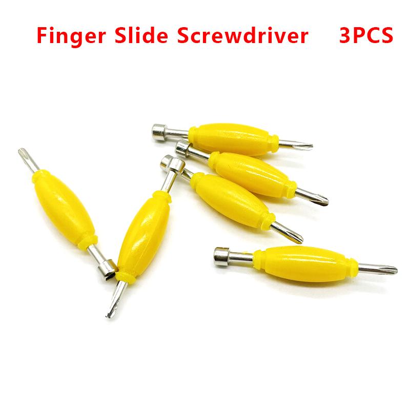3ks Finger Skateboardový šroubovák Dvojitý šestihranný křížový šroubovák Univerzální díly Příslušenství Demontáž Nástroje na opravu