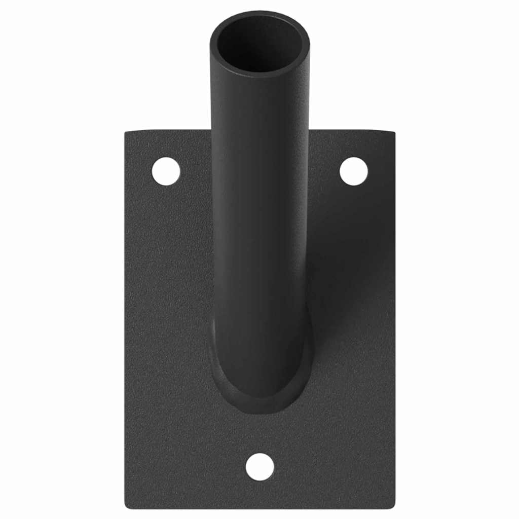 Flagpole Holder Black 10.5 X 7.5 X 0.25 Cm Steel