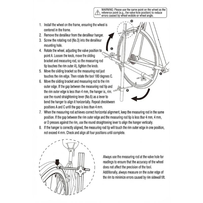 Aluminum Bicycles Derailleurs Hanger Alignment Tool With 360 Degree Rotations For Precise Rear Wheel Adjustment