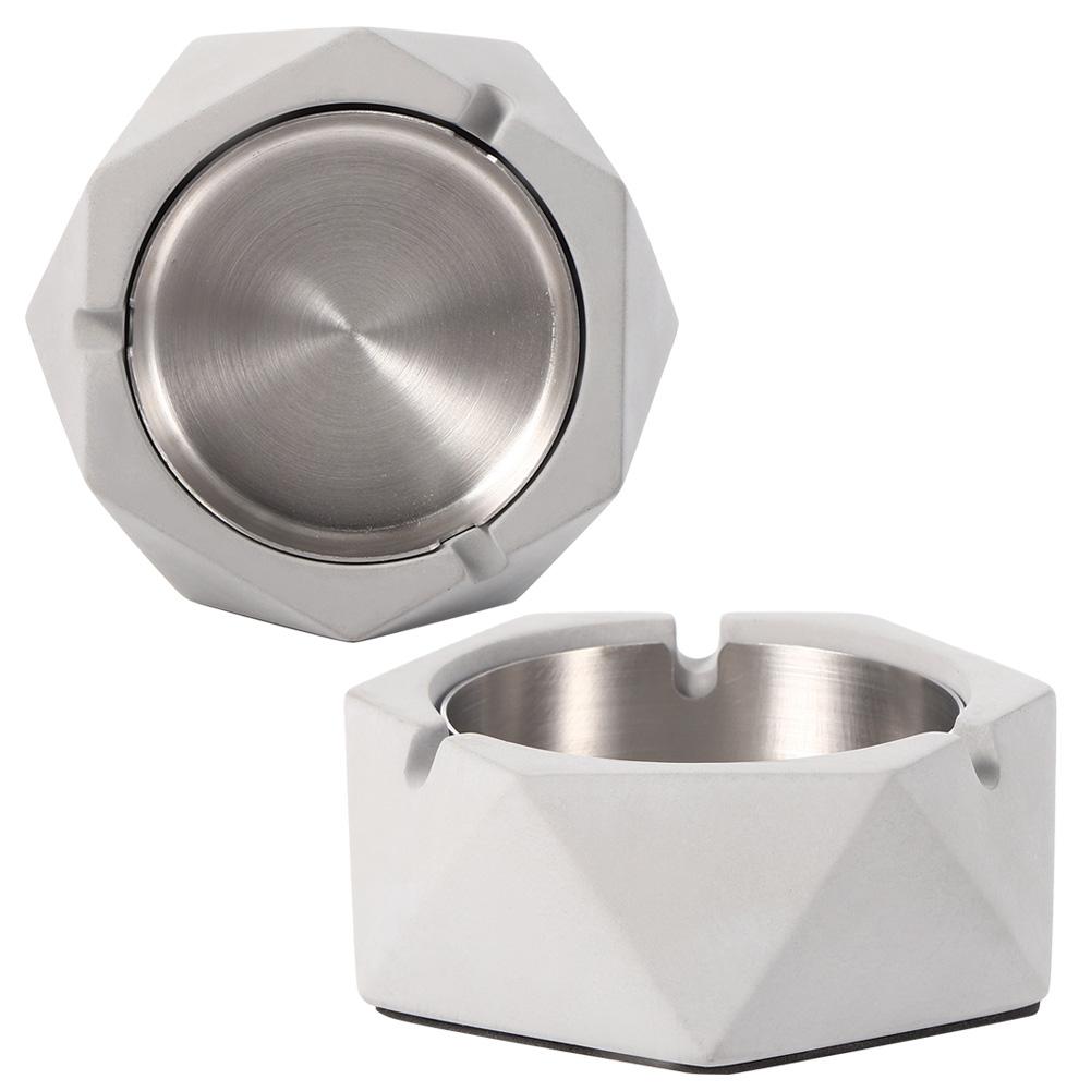 Nordic   Geometric Cement Ashtray Cigarette Ashes Tray Holder for Home Living Room