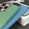 British-Style Magnetic Grid Phone Case for iPhone 17 Pro Max - Full Coverage, Drop-Proof, Hard Protective Case