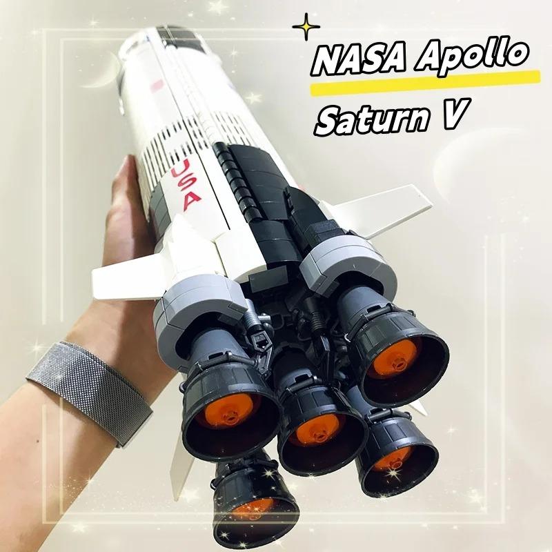 The Apollo Saturn Space Rocket Building Blocks Bricks Educational Kids Adults Toys Christmas Birthday Gifts
