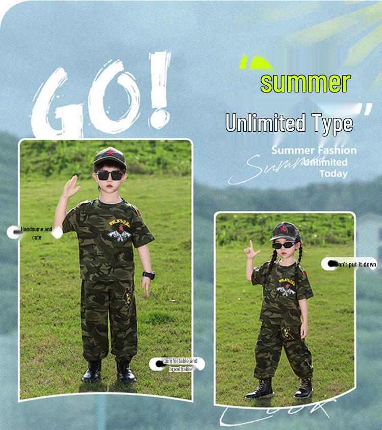 Set Estivo Corto Stylish Camouflage 2026 per Ragazzi e Ragazze