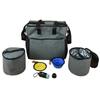 Pet Travel Bag Portable Dog Cat Organizer Outdoor Storage Tote With Food Containers Water Bowl Dispenser Multi Functional