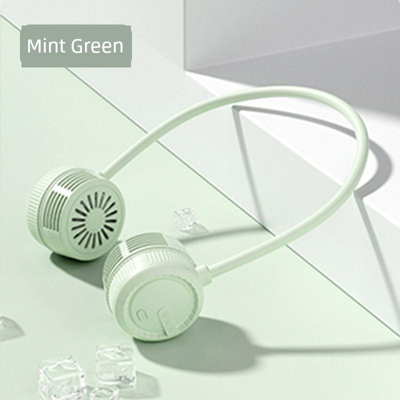 Portable Neck Fan, Small Rechargeable Silent Cooling Fan, Hands-Free Neck-Hanging USB Mini Foldable Fan