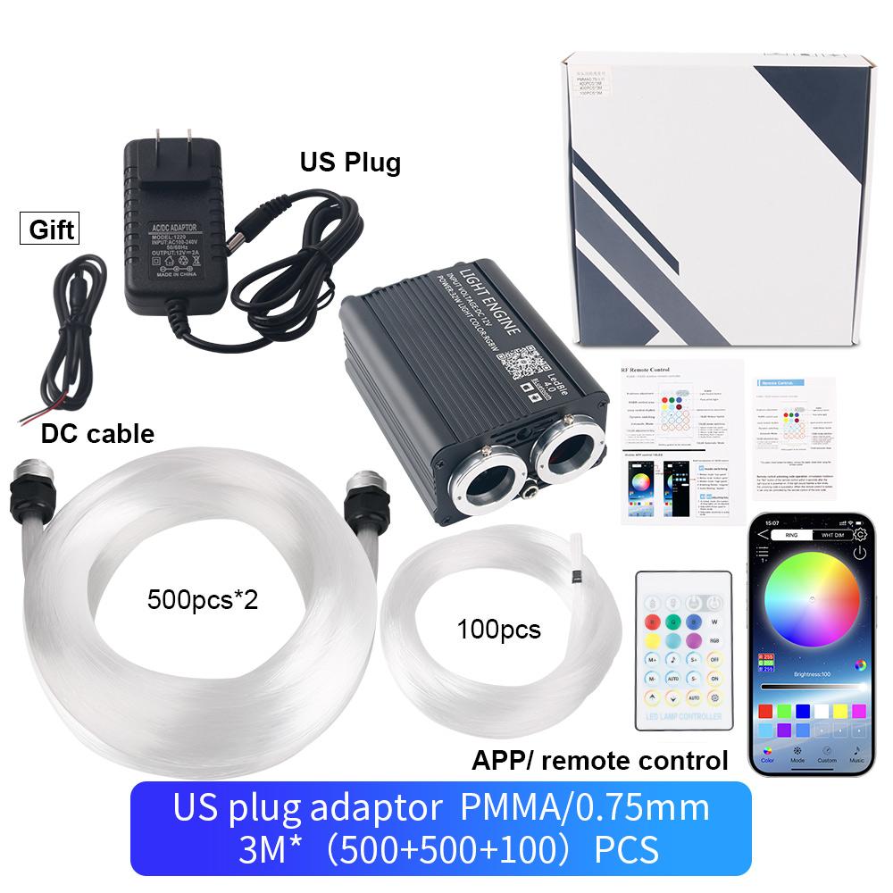 New 16W Car Starry Sky Light Interior Atmosphere Light Twinkle Starry RGB Stream Light Ceiling Car Home Decor RGBW Fiber Optic