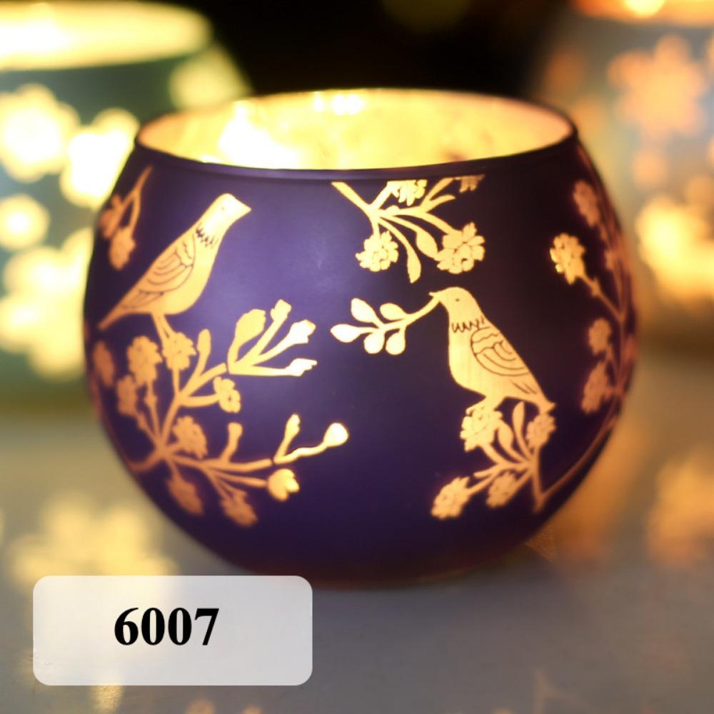 

Colorful Candle Holder Starry Night Tea Light Holder Mercury Glass Votive Candle Cup Christmas Wedding Party Decoration