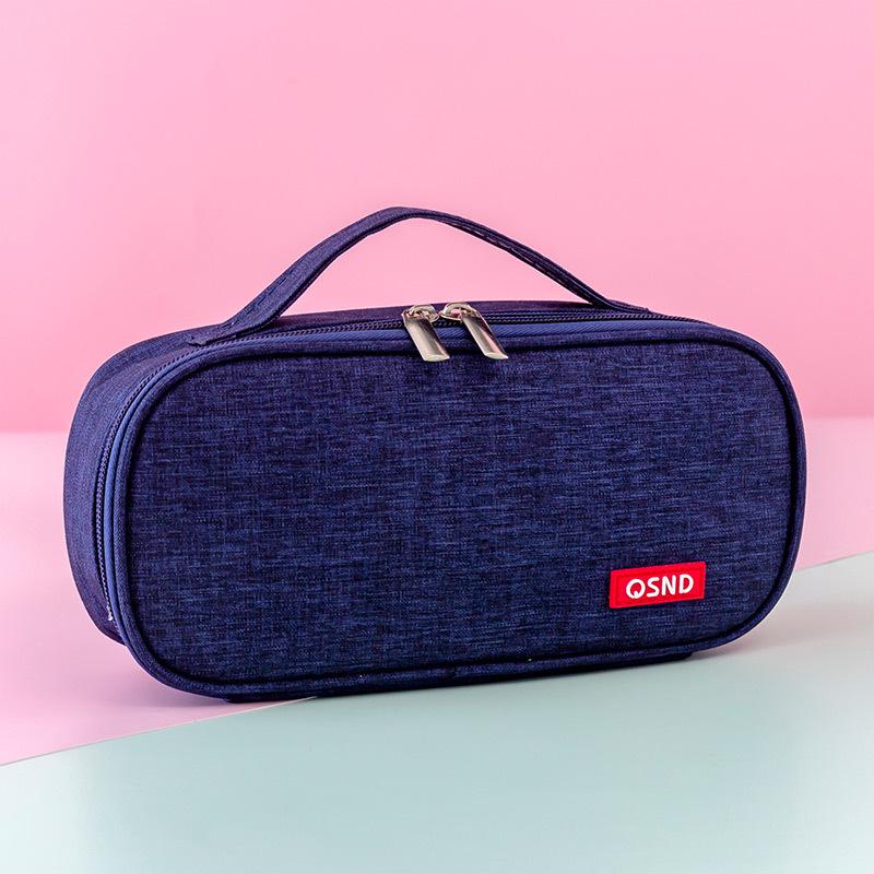 Korejský minimalistický dvouvrstvý penál s velkou kapacitou a vlastním logem