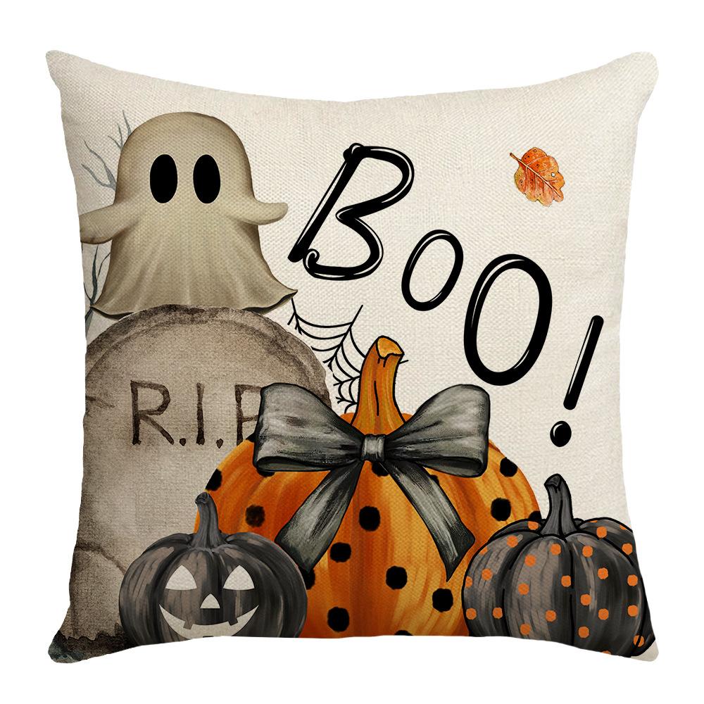 

New Halloween Day of The Dead Decorative Pillowcase Cartoon Pumpkin Home Sofa Bedroom Pillowcase 45 * 45Cm (without core)