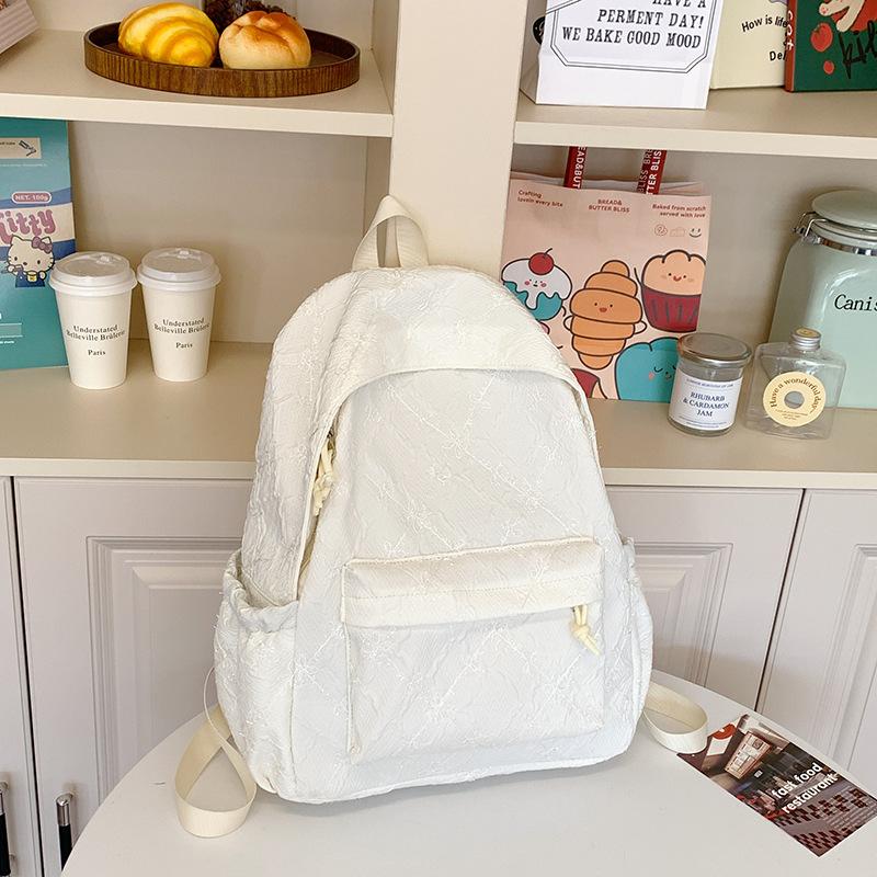 Large capacity student backpack new style all-match fresh bow backpack leisure outdoor travel backpack