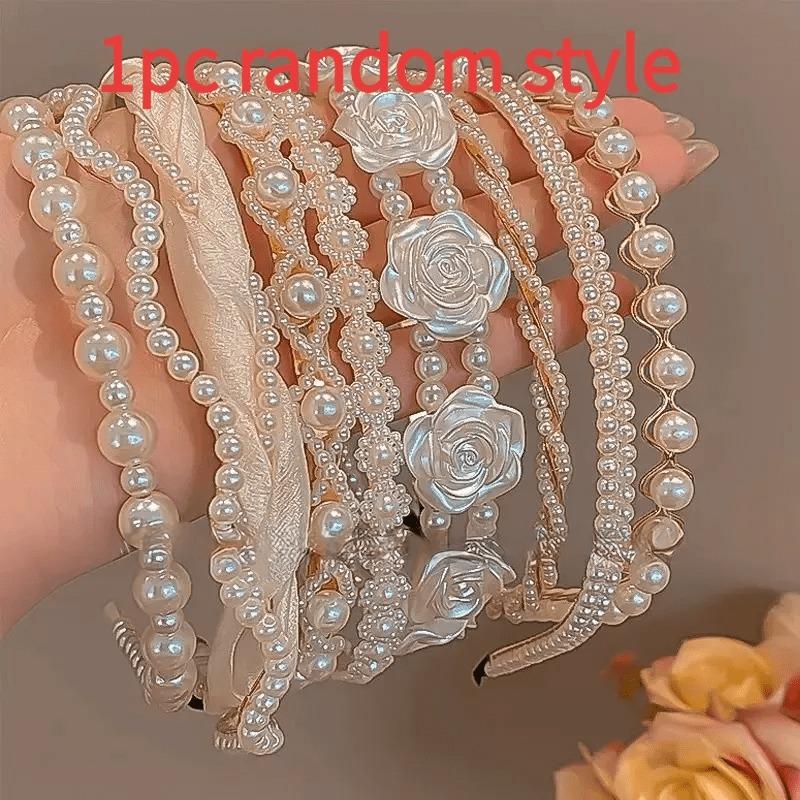 10 styles of high-end pearl hair clips, 1 piece with a random design, elegant hair clips | Suitable for everyday accessories.