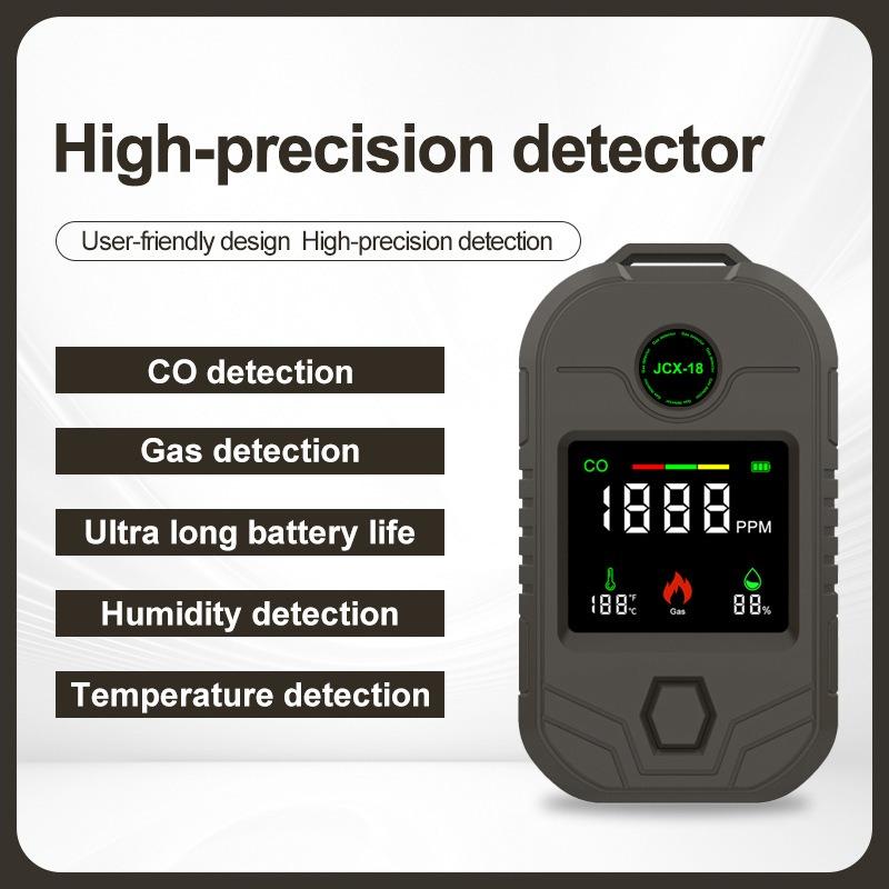 Carbon Monoxide Detector GAS Detector Temperature and Humidity Combustible Gas Detector Multifunctional CO Alarm